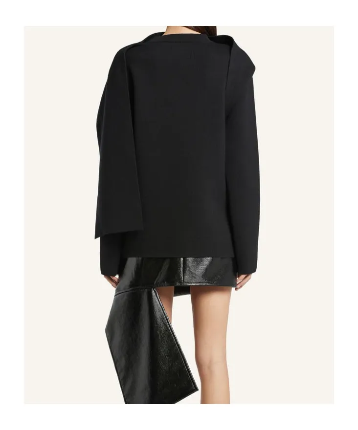 Draped Wool Sweater