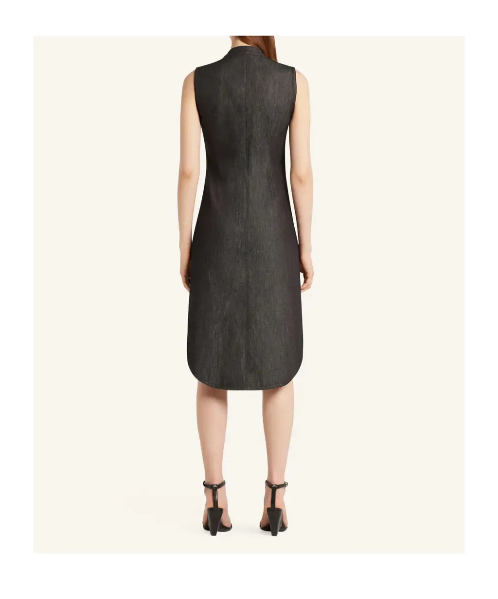 Zip-Front Sleeveless Dress