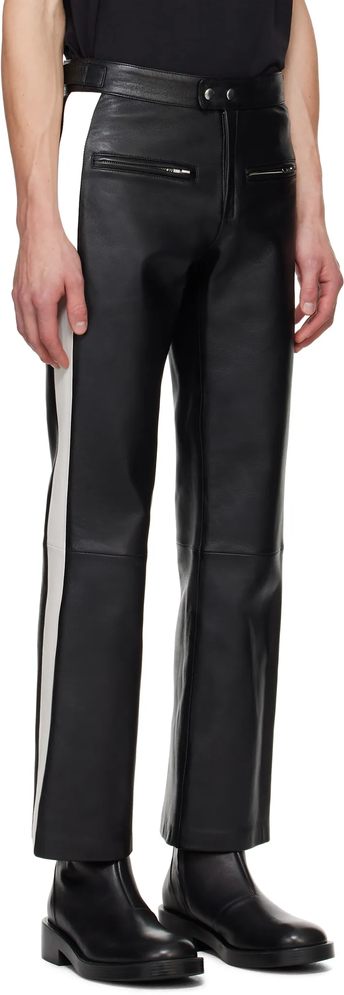 Panelled Leather Pants