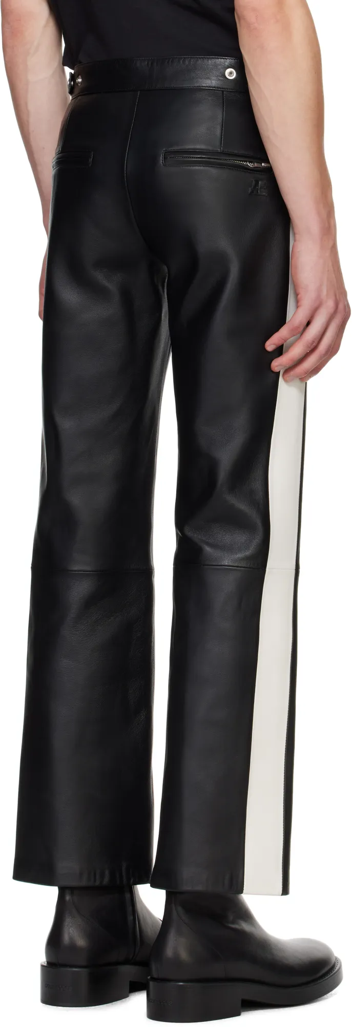 Panelled Leather Pants