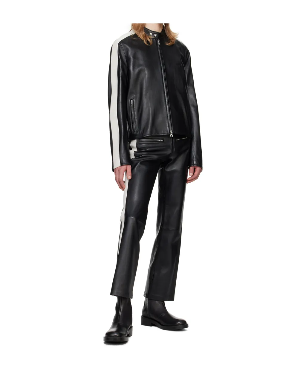 Panelled Leather Pants