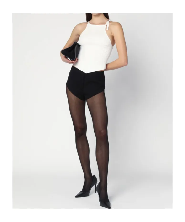Ribbed Top With Pointed Hem