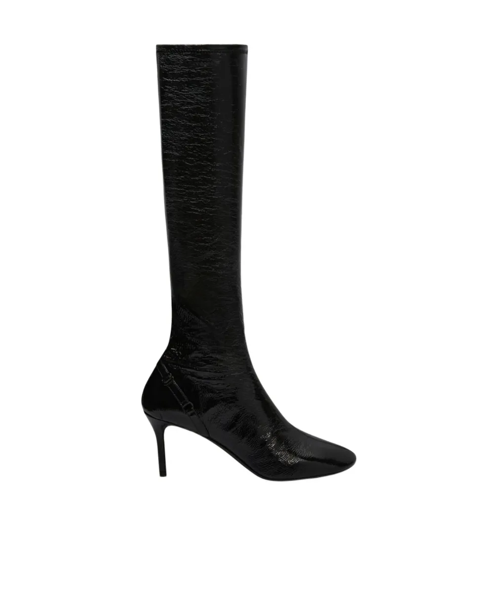 Oblique Zipped Strap Boots
