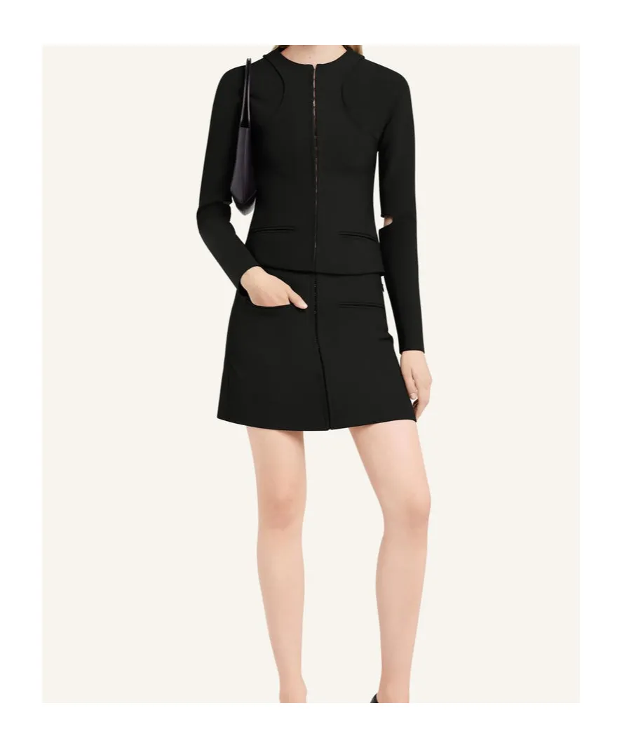 Heritage Clipped Mini Skirt