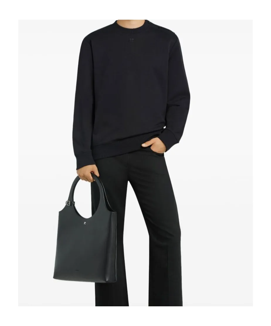 Buttoned Jersey Sweatshirt