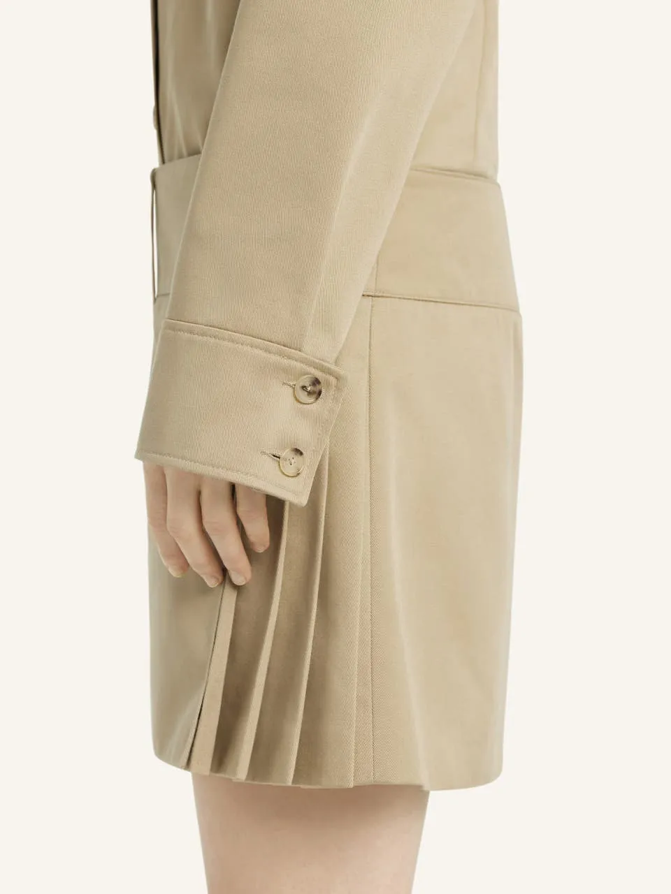 Belted Pleated Mini Skirt