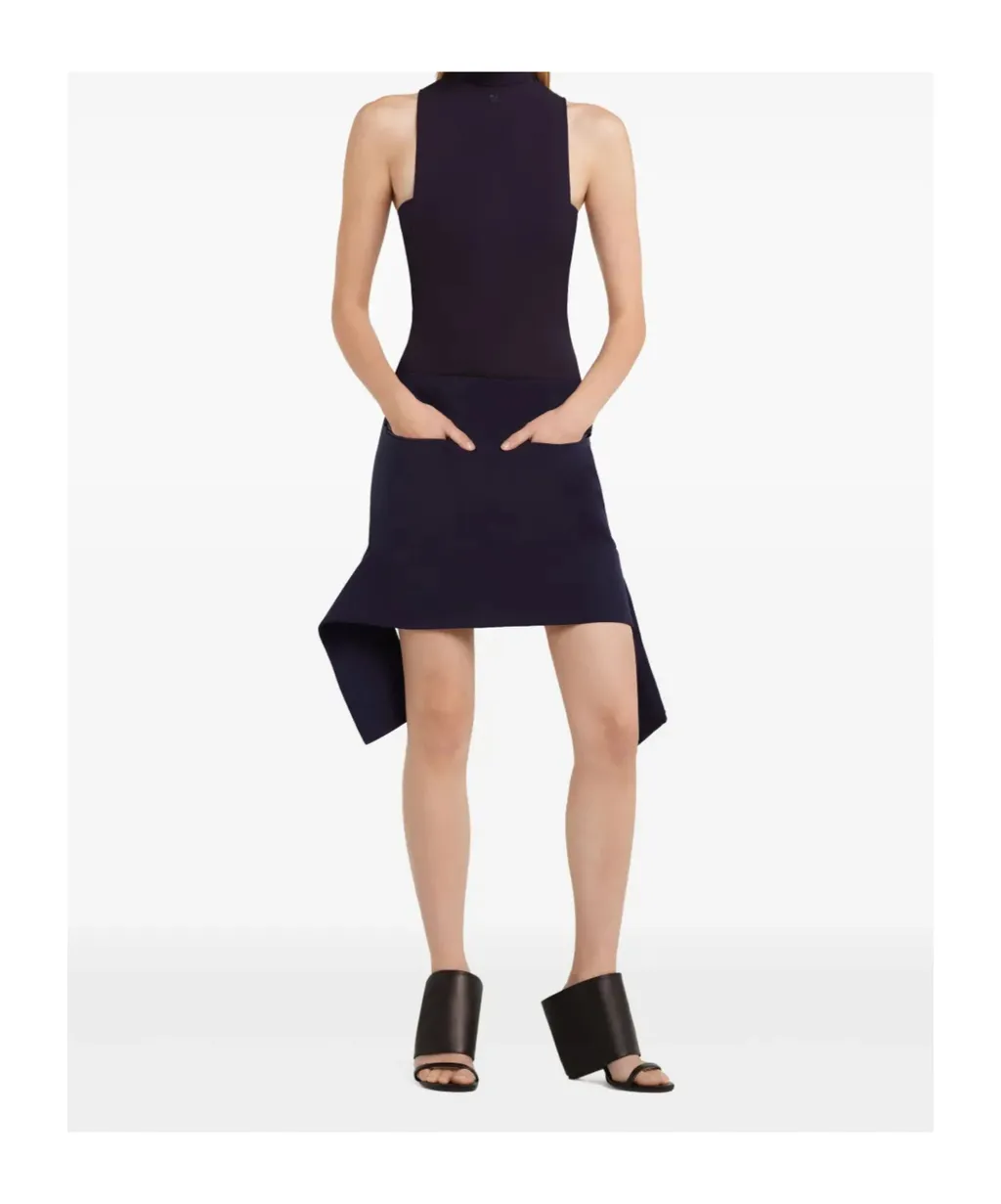 Reversed Belt Mini Skirt
