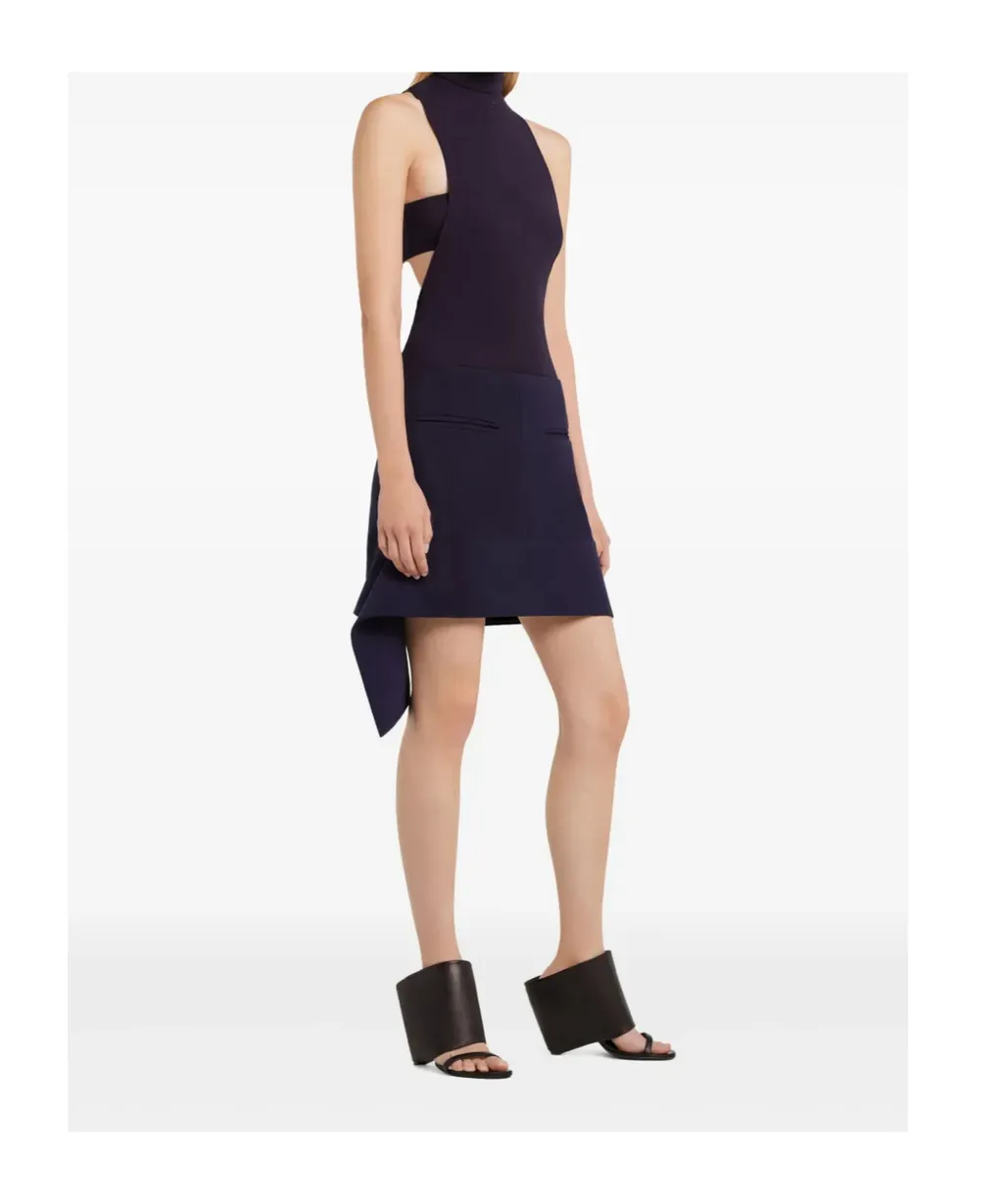 Reversed Belt Mini Skirt