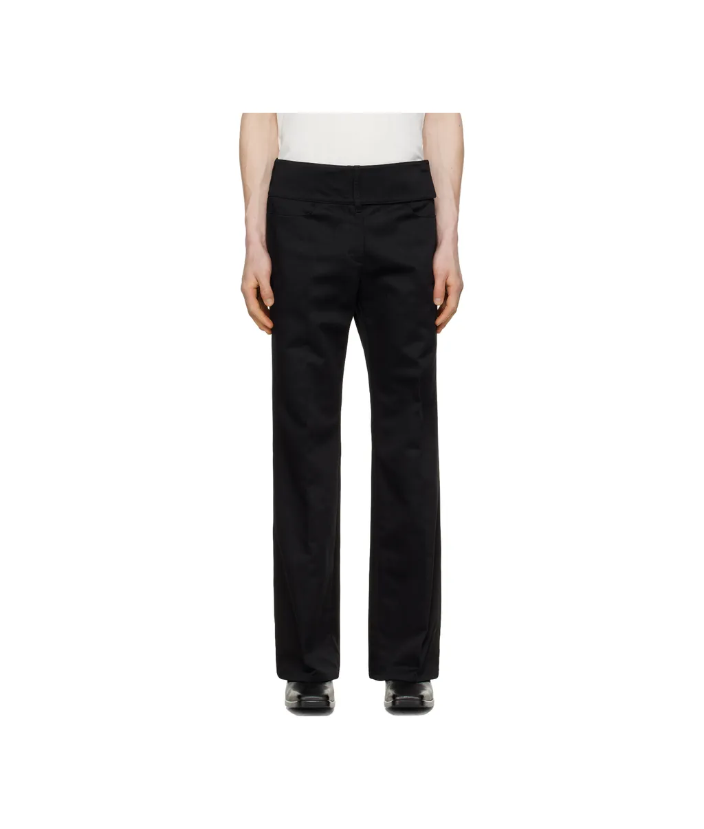 Belted Bootcut Trousers