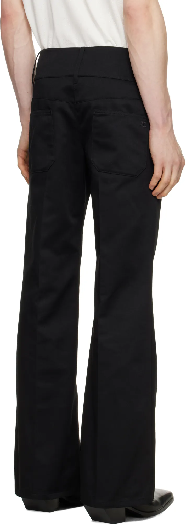 Belted Bootcut Trousers