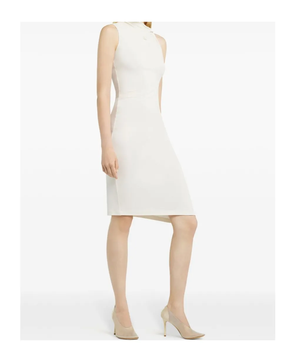 Draped-Detail Midi Dress