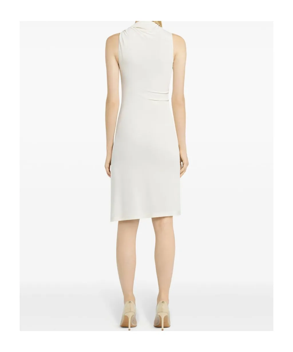Draped-Detail Midi Dress