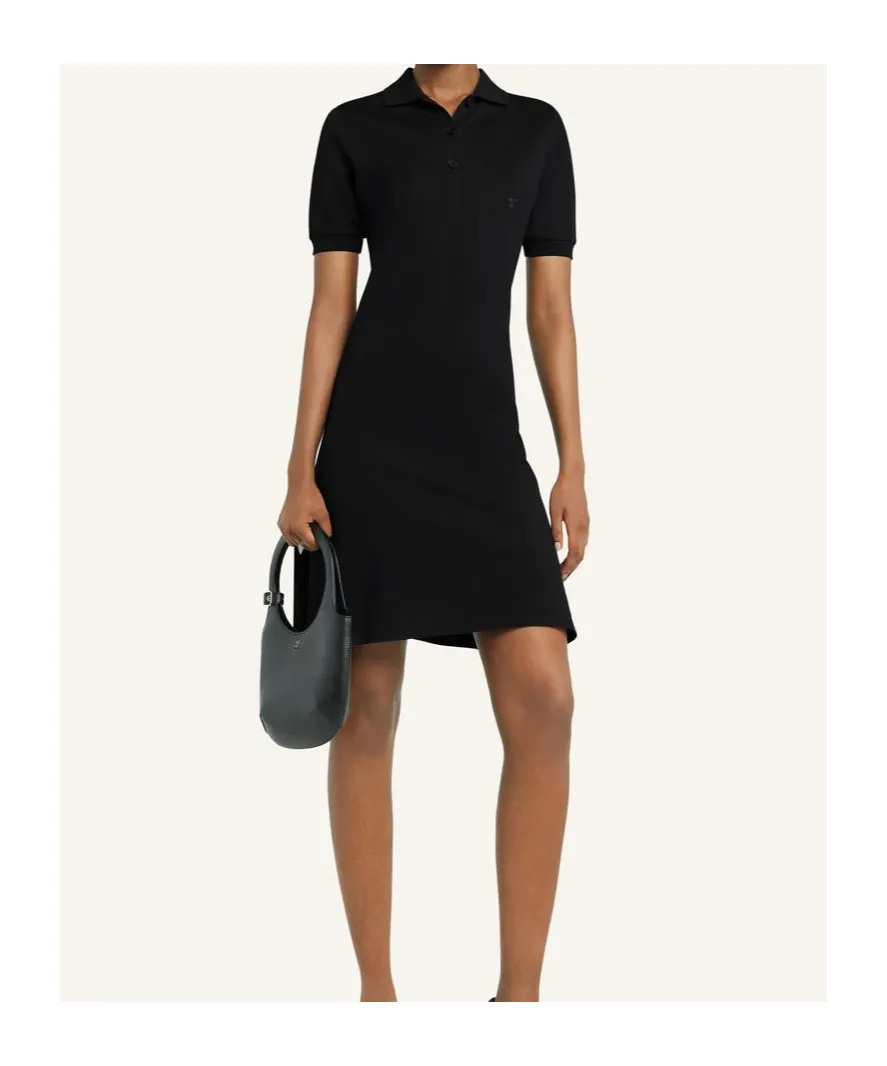 Short-Sleeved Polo Mini Dress