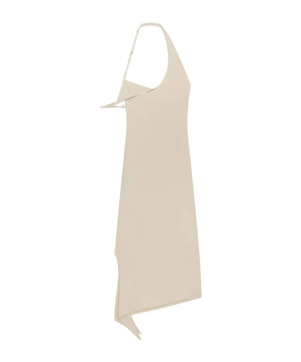 Asymmetric Hem Midi Dress