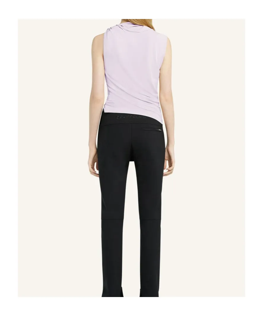 Draped Asymmetric Jersey Top