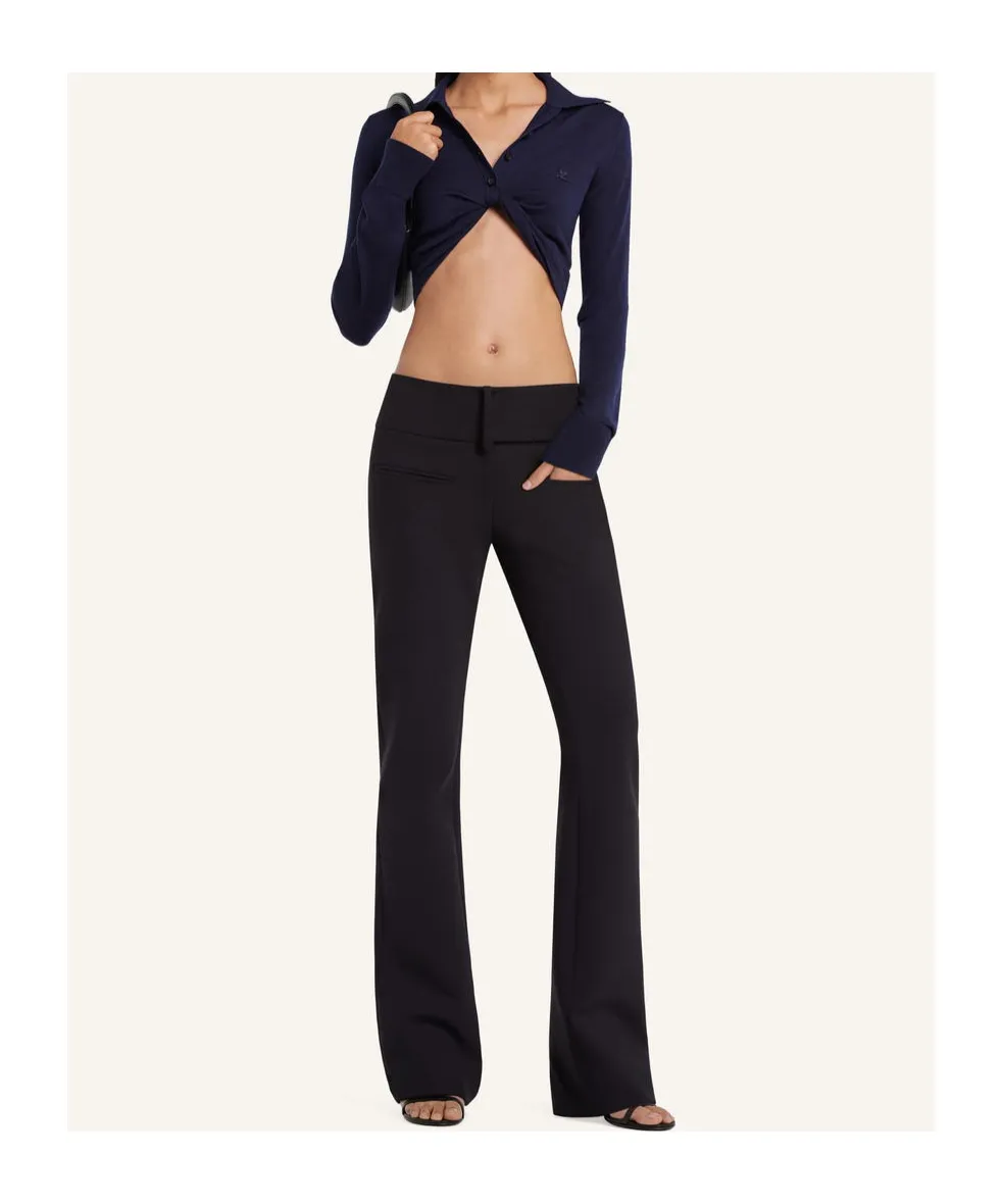 Cropped Polo Jumper With Twist Detail
