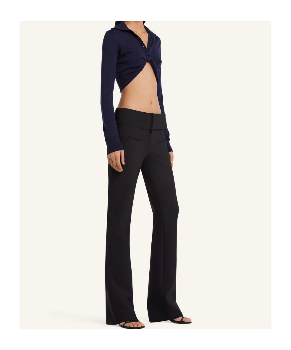 Cropped Polo Jumper With Twist Detail