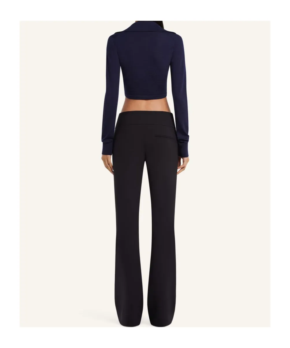 Cropped Polo Jumper With Twist Detail