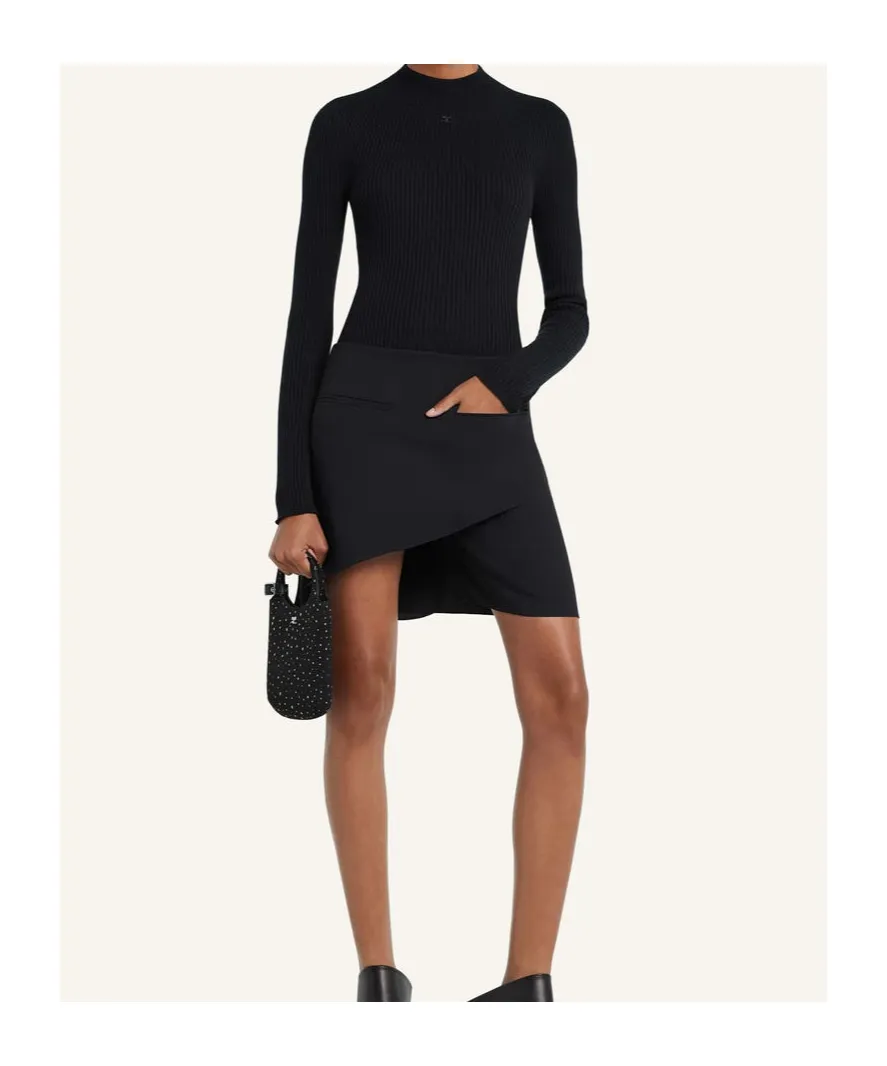 Solar Light Ribbed Mockneck Jumper