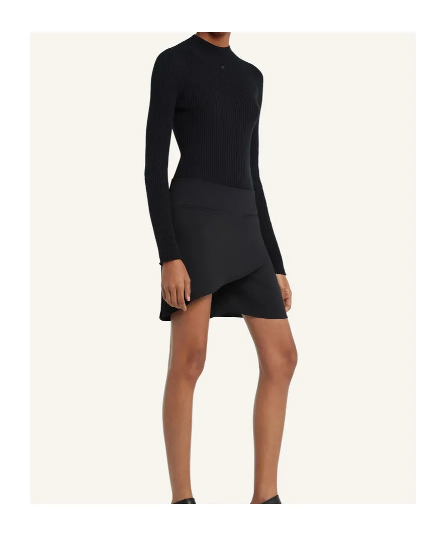 Solar Light Ribbed Mockneck Jumper