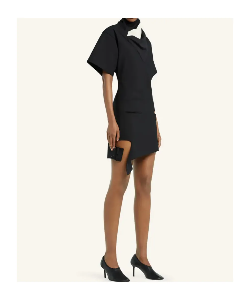 Panelled-Scarf Top
