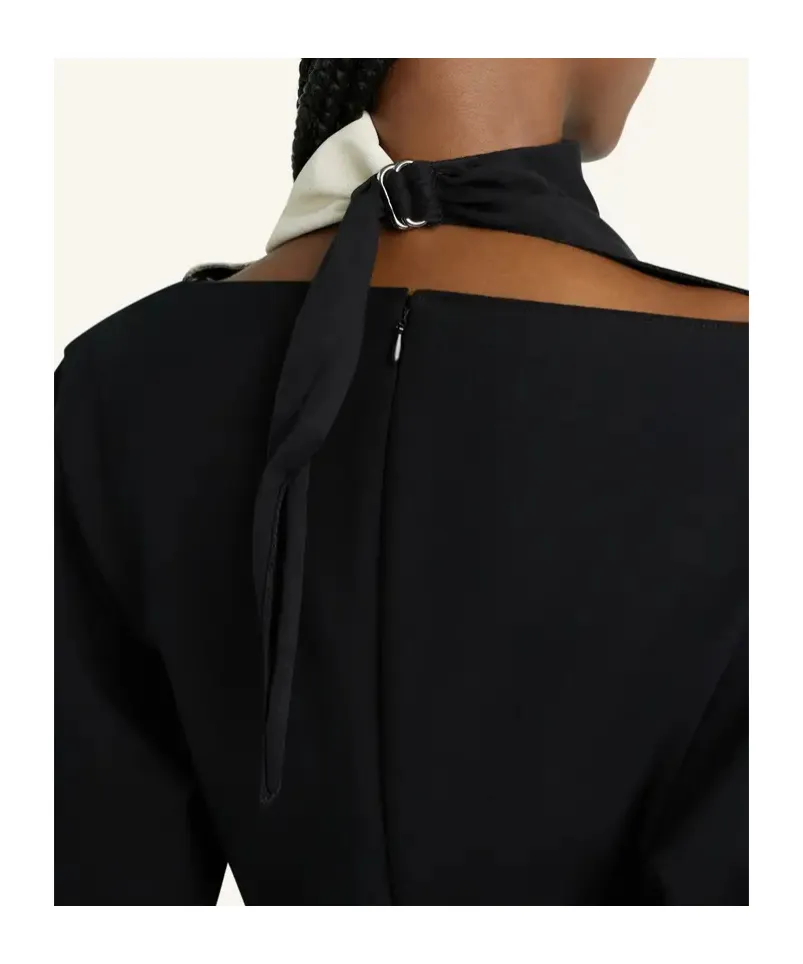 Panelled-Scarf Top