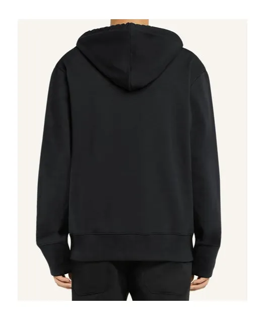 Buttoned Drawstring Hoodie