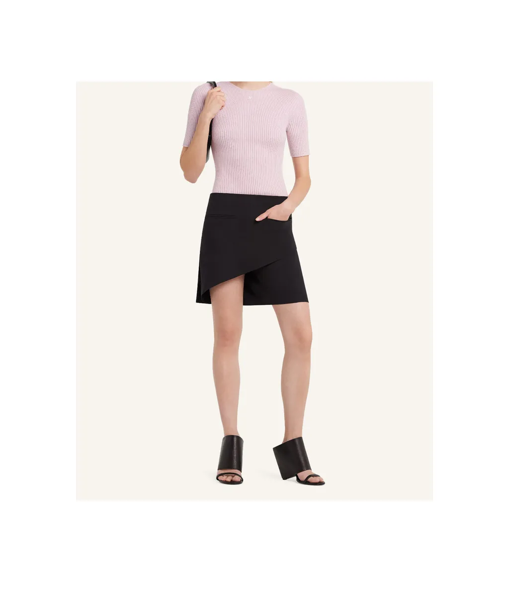 Logo Embroidered Ribbed-Knit Top
