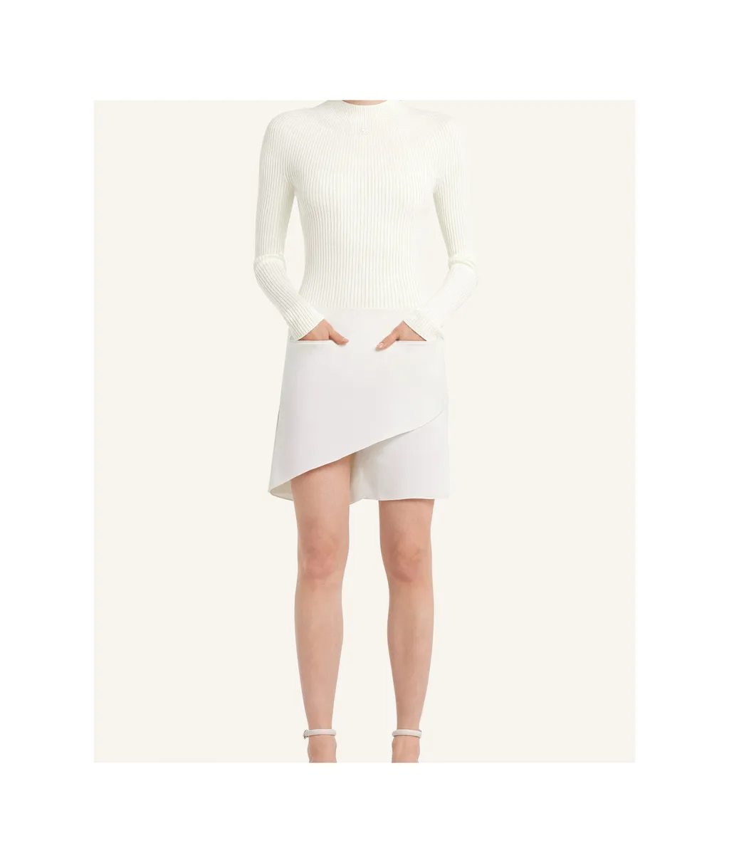 Solar Light Ribbed Mockneck Jumper