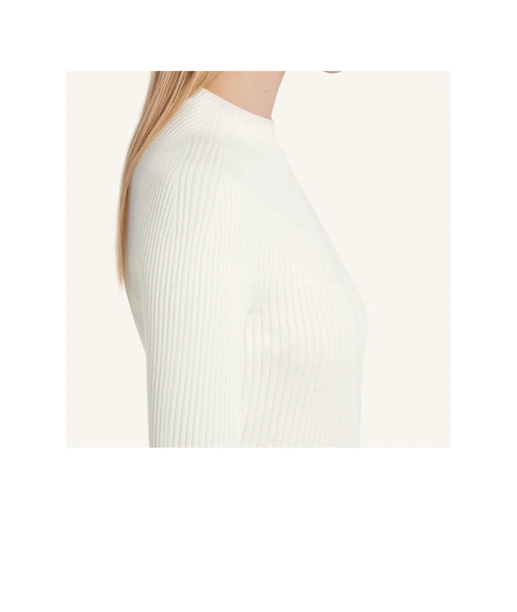 Solar Light Ribbed Mockneck Jumper