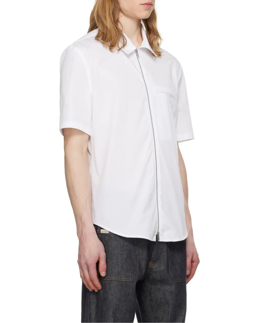Zipped Poplin Shirt
