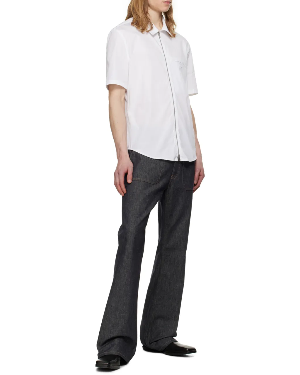 Zipped Poplin Shirt