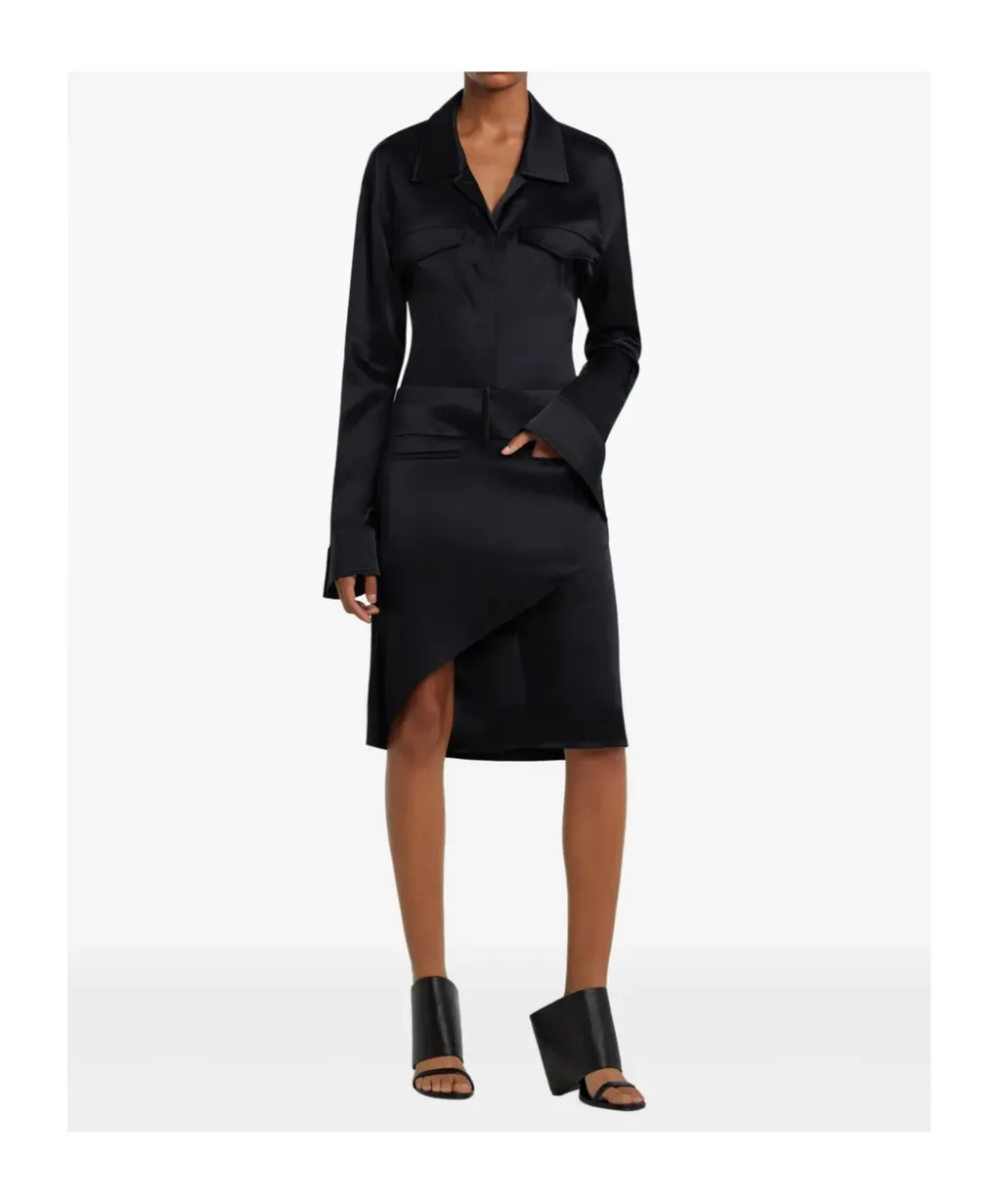 Infinity Asymmetric Satin Skirt