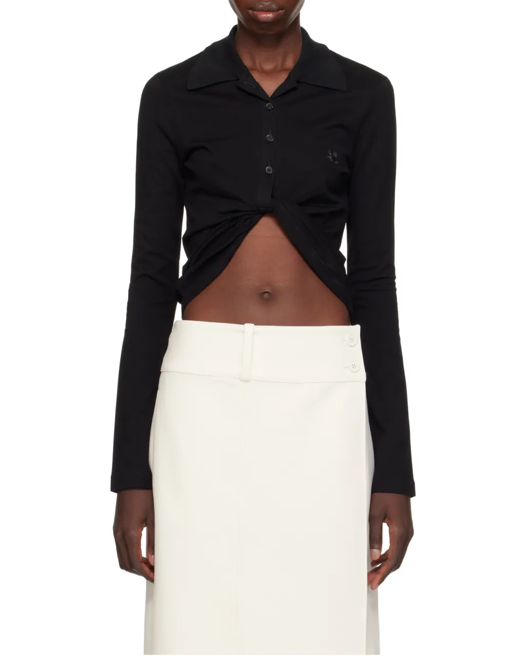 Twist Pique Cropped Polo