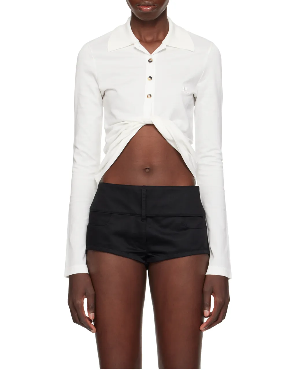Twist Pique Cropped Polo