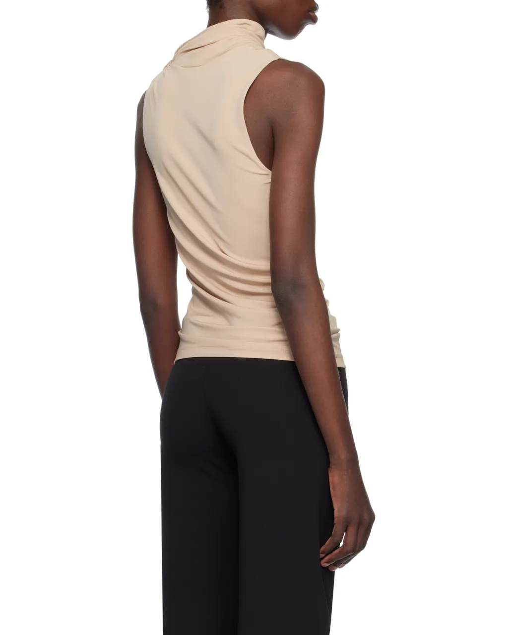 Draped Asymmetric Jersey Top