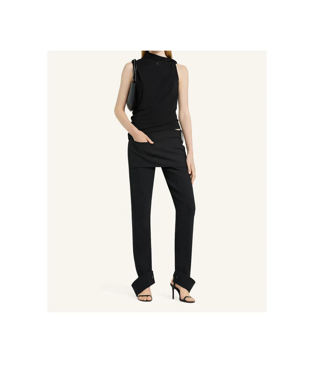 Draped Jersey Tank Top