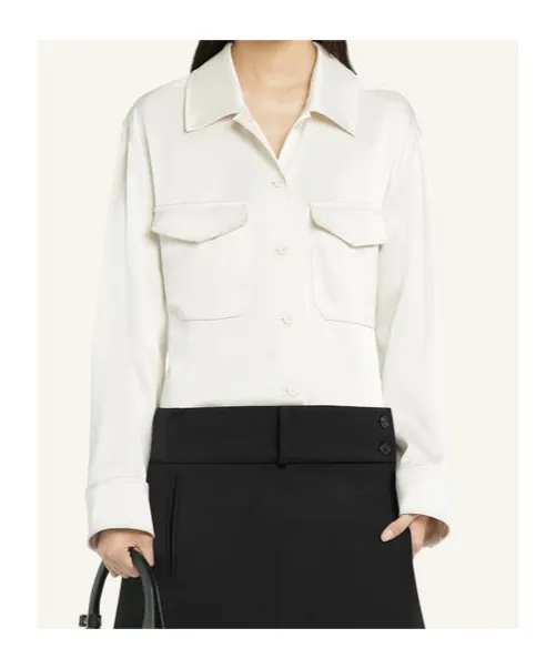 2-Pocket Satin Shirt