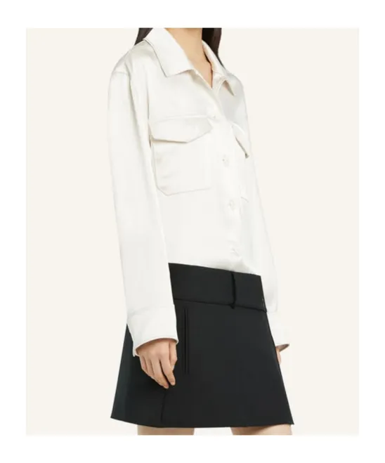 2-Pocket Satin Shirt