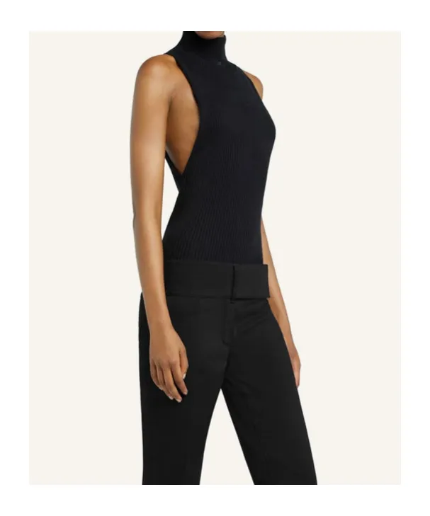Sleeveless Ribbed-Knit Tank Top