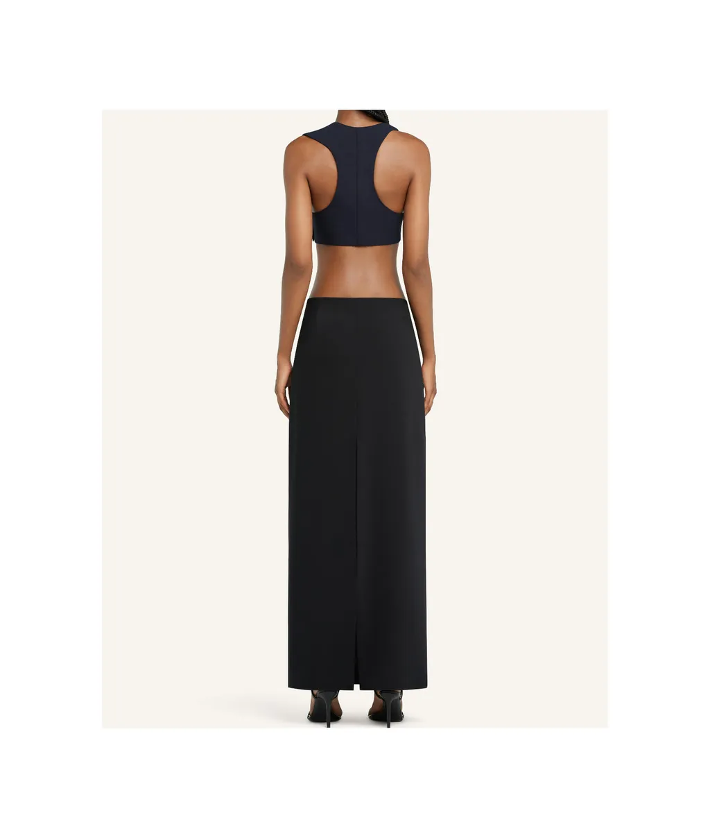 Cut-Out Detailed Rear Slit Maxi Skirt