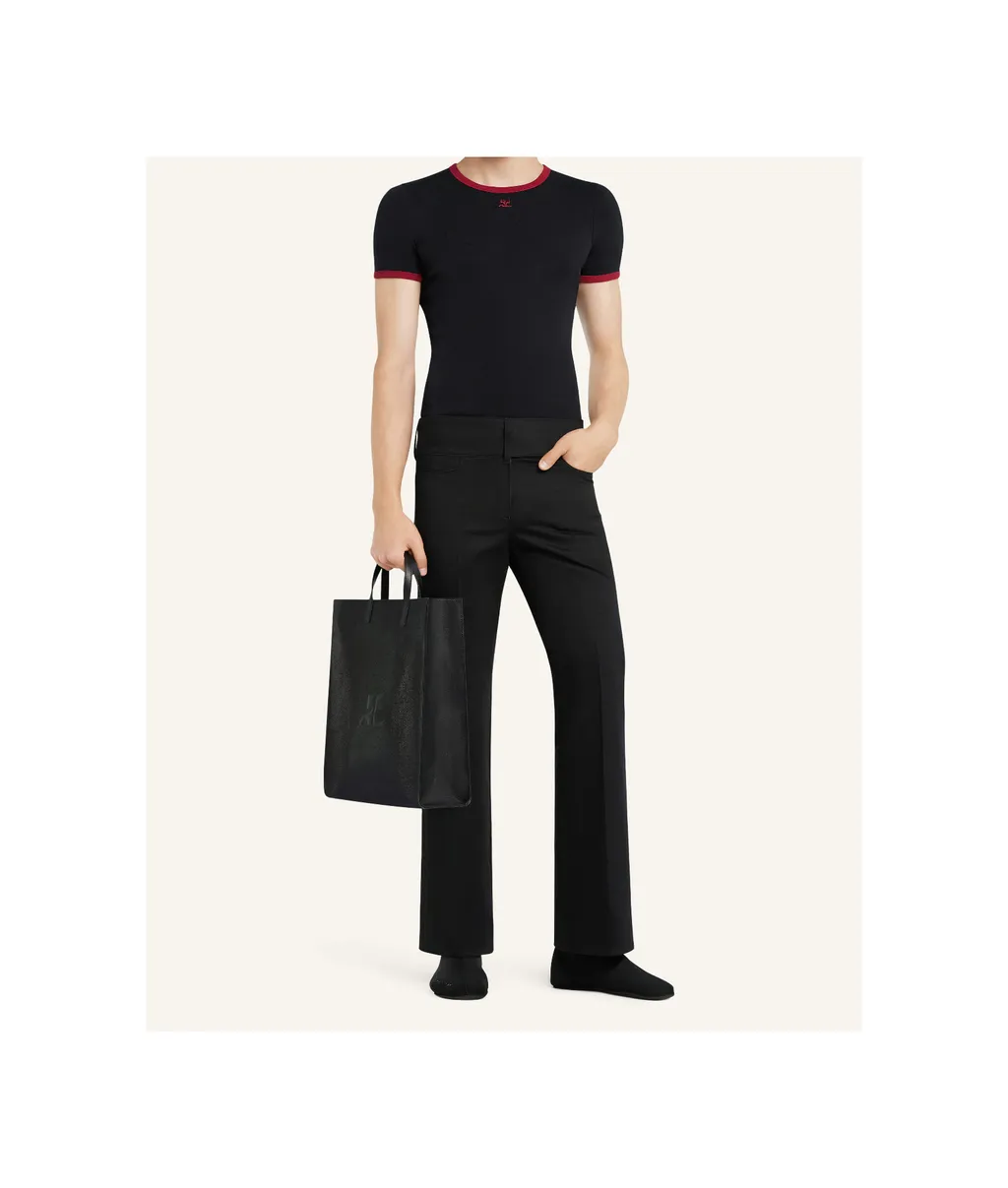 Signature Contrast Logo Embroidered T-Shirt