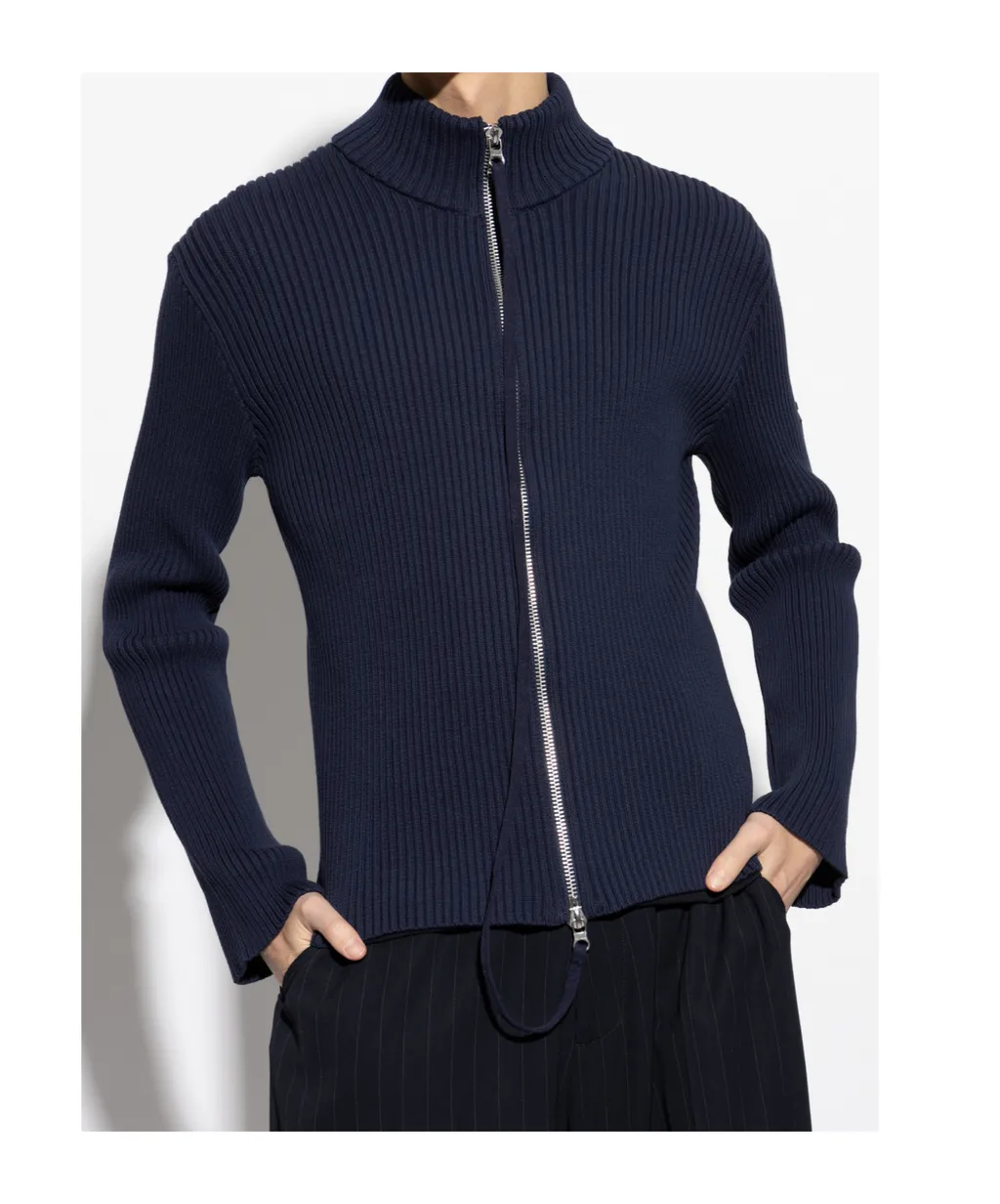 Zip-Up Knitted Cardigan