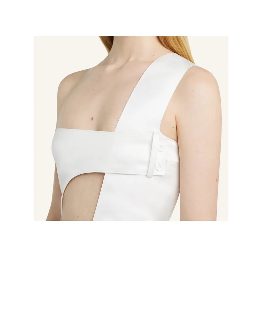 Cut-Out Satin Dress