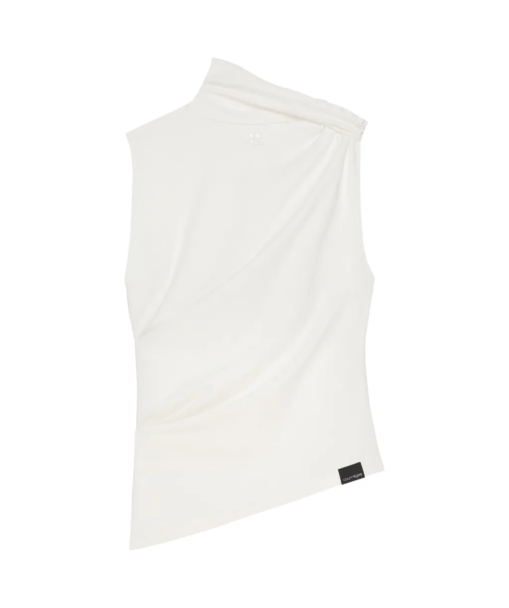 Sleeveless Draped Top