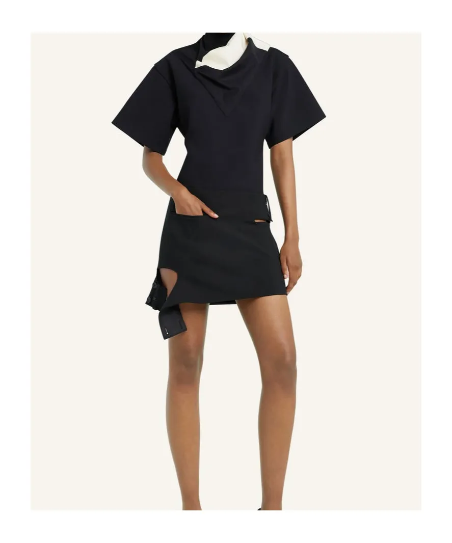 Cut-Out Mini Skirt