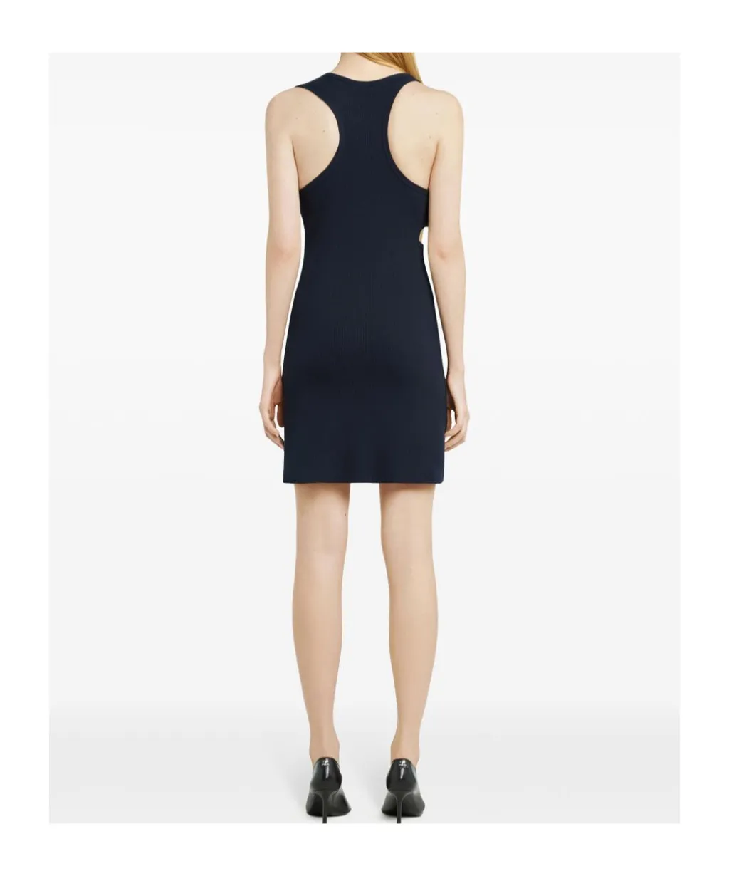 90's Cut-Out Detailed Ribbed Mini Dress