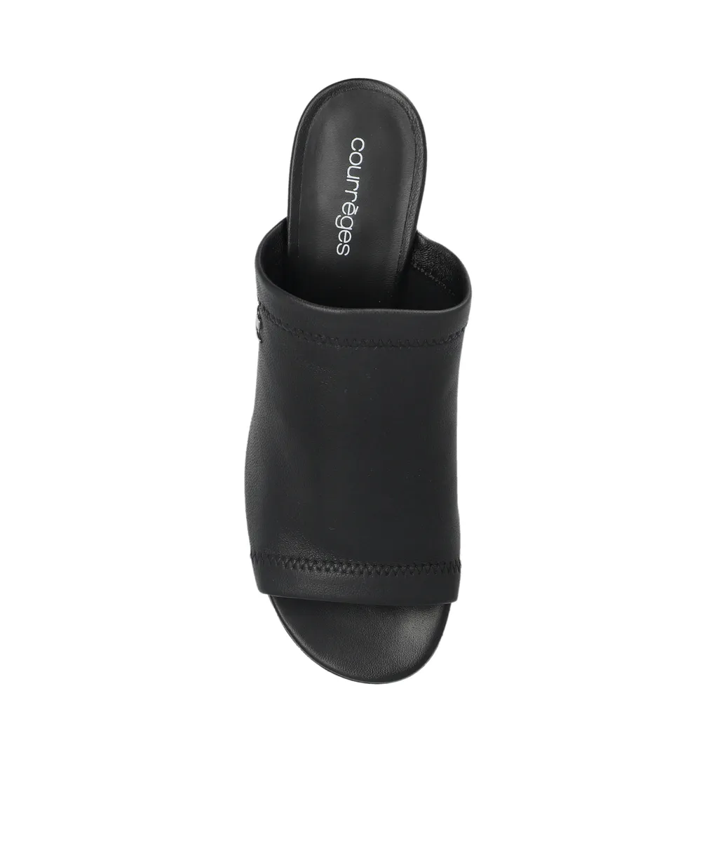 Logo Plaque Open-Toe Mules
