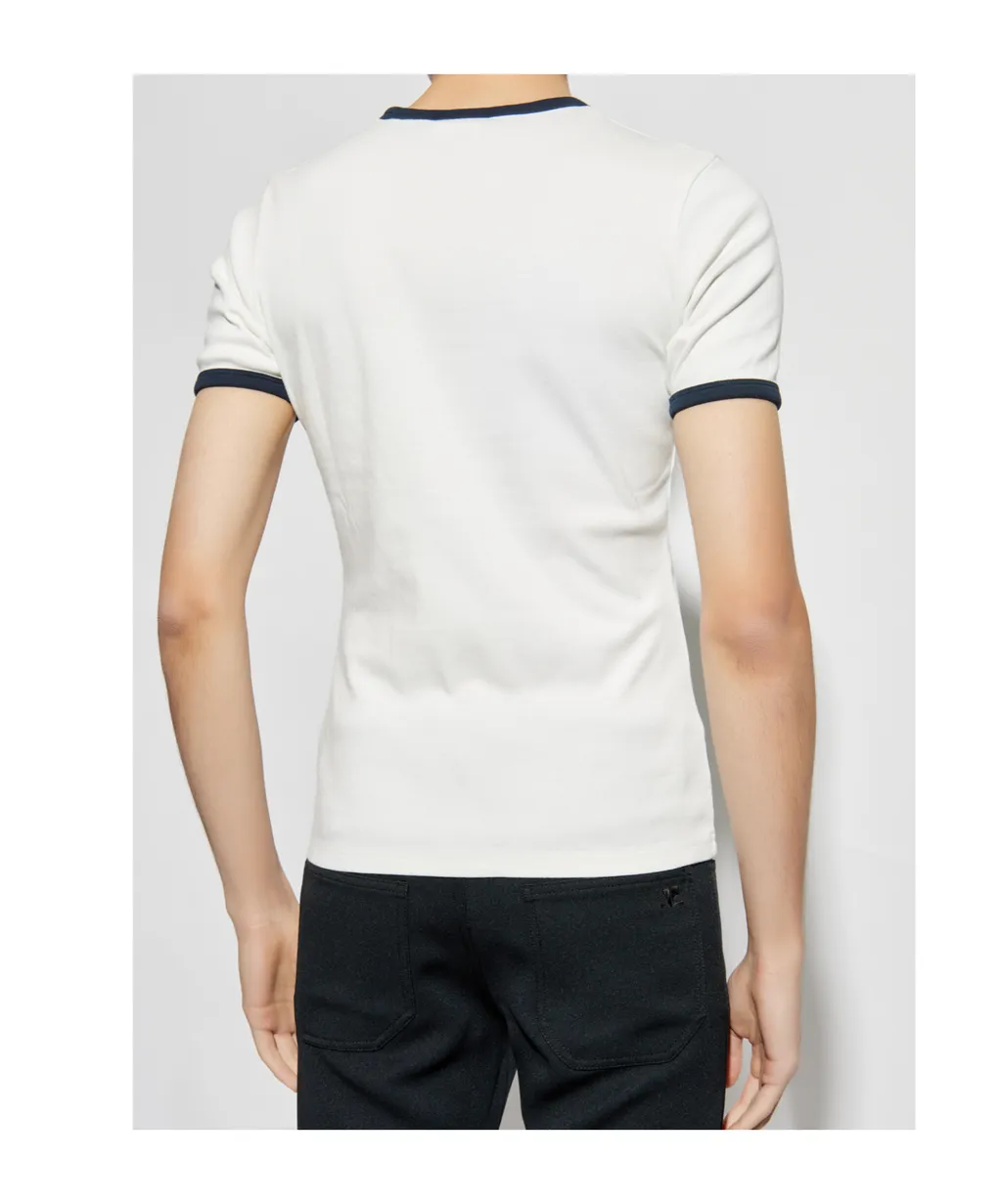 Signature Contrast Logo Embroidered T-Shirt