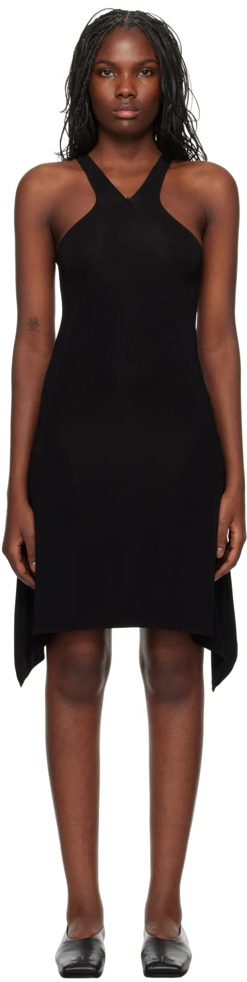 Criss-Cross Jersey Mini Dress